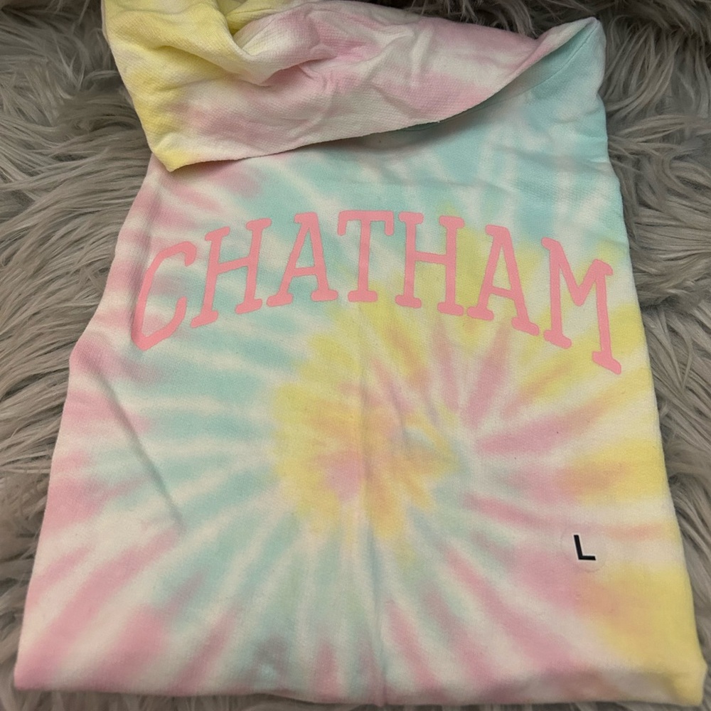 Vintage Havana Chatham  logo tie-dye, long sleeve hoodie, size large Tee NWOT
